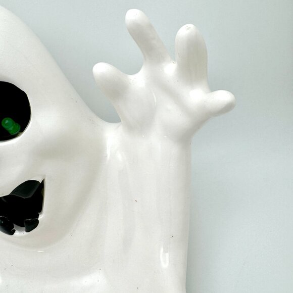 Vintage 1992 NCE Ceramic Ghost Candy Dish With Light-Up Eyes Sound - Picture 12 of 16